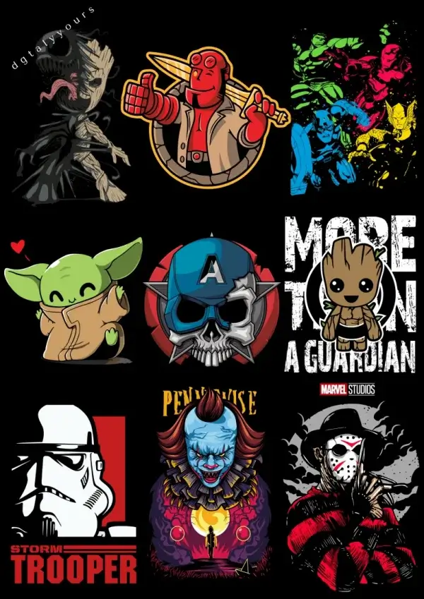 800+ DC & MARVEL – Characters T-Shirt Design + Lifetime Updates - Image 12